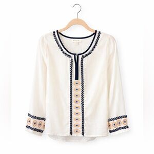Christophe Sauvat Embroidered Boho Blouse – Size Small